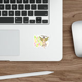 Moth Girl Summer Die-Cut Sticker