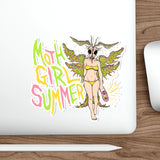 Moth Girl Summer Die-Cut Sticker