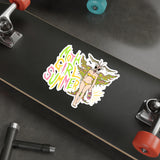 Moth Girl Summer Die-Cut Sticker