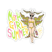 Moth Girl Summer Die-Cut Sticker