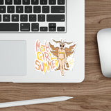Moth Girl Summer (Autumn) Die-Cut Sticker