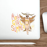 Moth Girl Summer (Autumn) Die-Cut Sticker